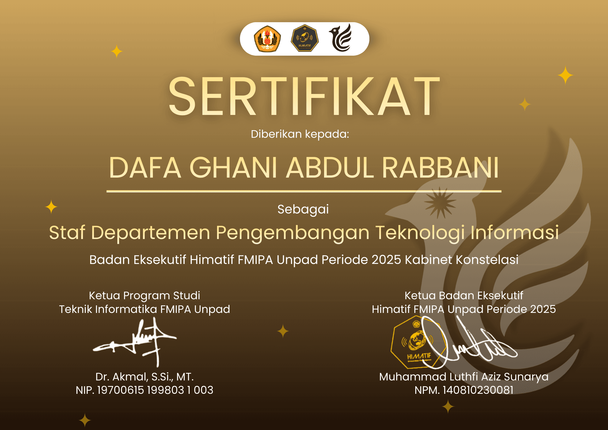 Certificate 2024.