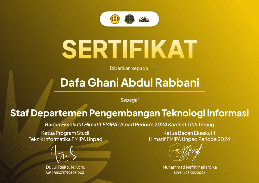 Certificate 2025.