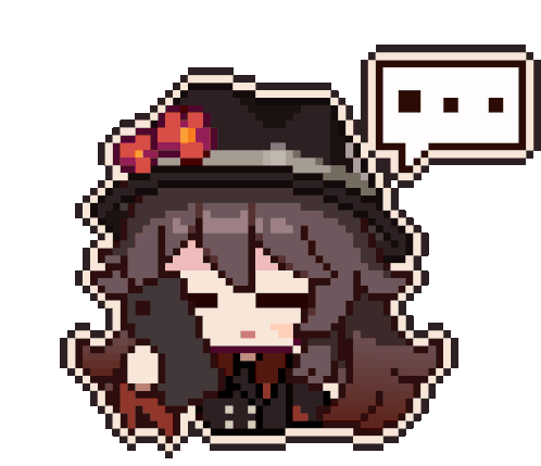 Pixel character reaction